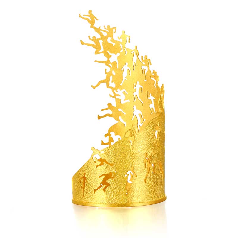 24k Solid Gold Torch Fire Bracelet