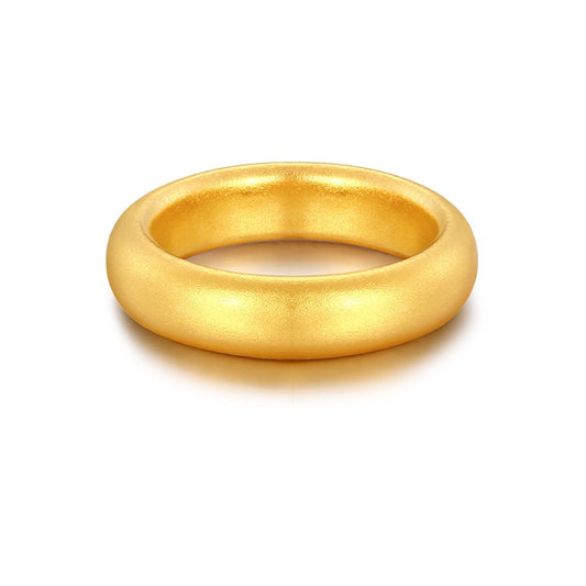 24K Solid Gold Band Ring