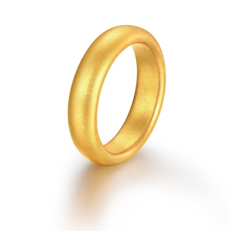 24K Solid Gold Band Ring