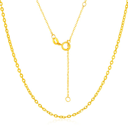 18K YELLOW GOLD O-Chain Necklace for Women,Fashion Jewelry,0.83g,17in,0.38MM,Extremely Thin Necklace for Wife Valentines Day Gift Girlfriend,Daughter Mom Mothers Day,Birthday