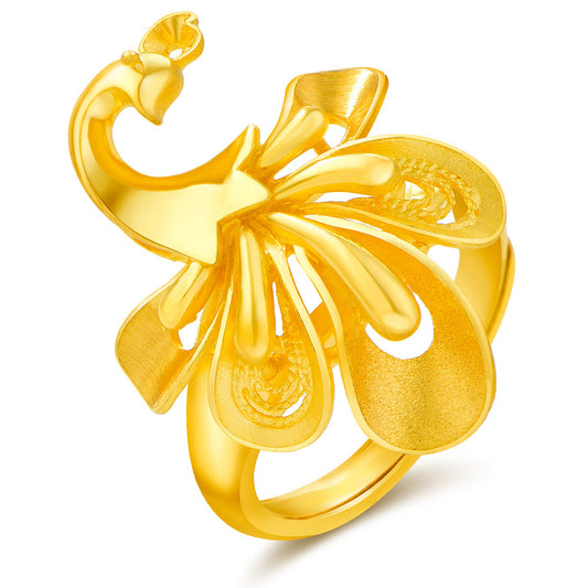 24K Gold Imperial Phoenix Bridal Ring