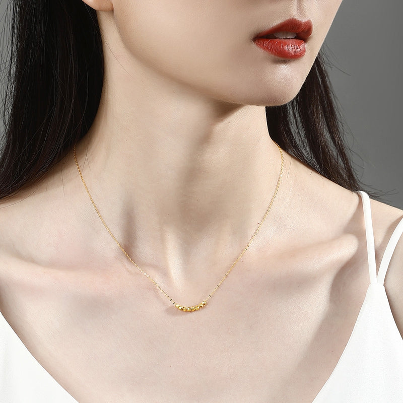 SUNFEEL's New 18K Gold Dance Party Bead Pendant Necklace: A Chic and Trendsetting Gift for Your Fashionista Partner