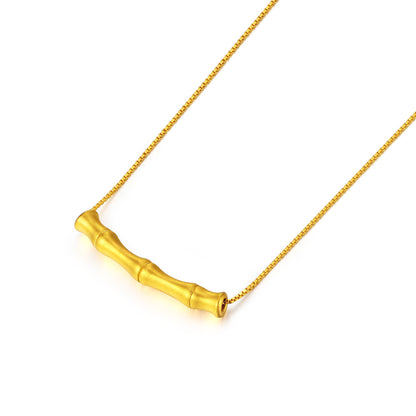 SUNFEEL 24K Gold Bamboo Pendant+925 Silver Chain Necklace for Wife Valentines Day Gift Girlfriend,Daughter Mom Mothers Day,Womens Birthday Gift for Her…