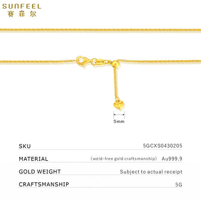 SUNFEEL 24K Gold Chopard Necklace Gold Chain Necklace Jewelry Gifts for Women