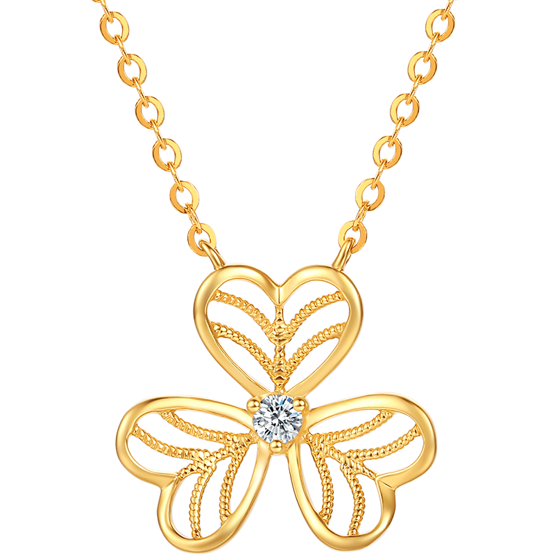 SUNFEEL's 18K Gold Clover Leaf Diamond Pendant Necklace: A Symbolic and Sparkling Gift for Your Beloved