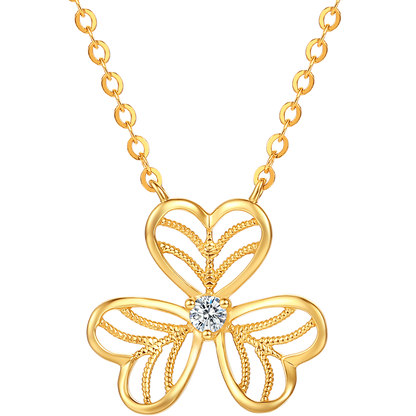 SUNFEEL's 18K Gold Clover Leaf Diamond Pendant Necklace: A Symbolic and Sparkling Gift for Your Beloved