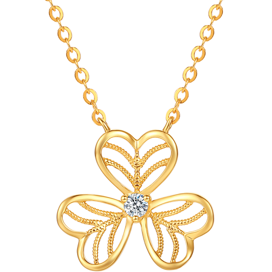 SUNFEEL's 18K Gold Clover Leaf Diamond Pendant Necklace: A Symbolic and Sparkling Gift for Your Beloved