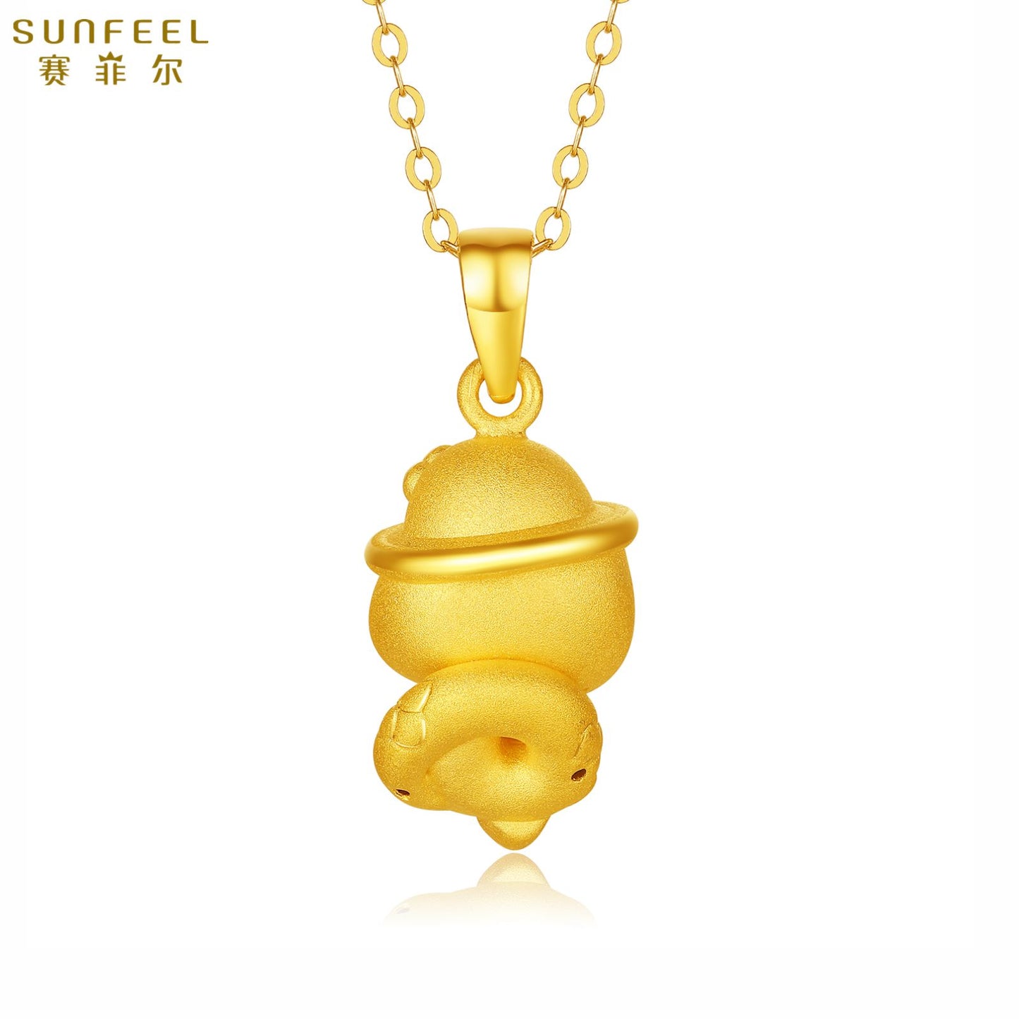 SUNFEEL Snake Charm Pendant Chinese Zodiac Series 24K Star Snake DIY Charm Pendant for Necklace