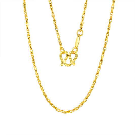 24k Gold Woven Rope Chain