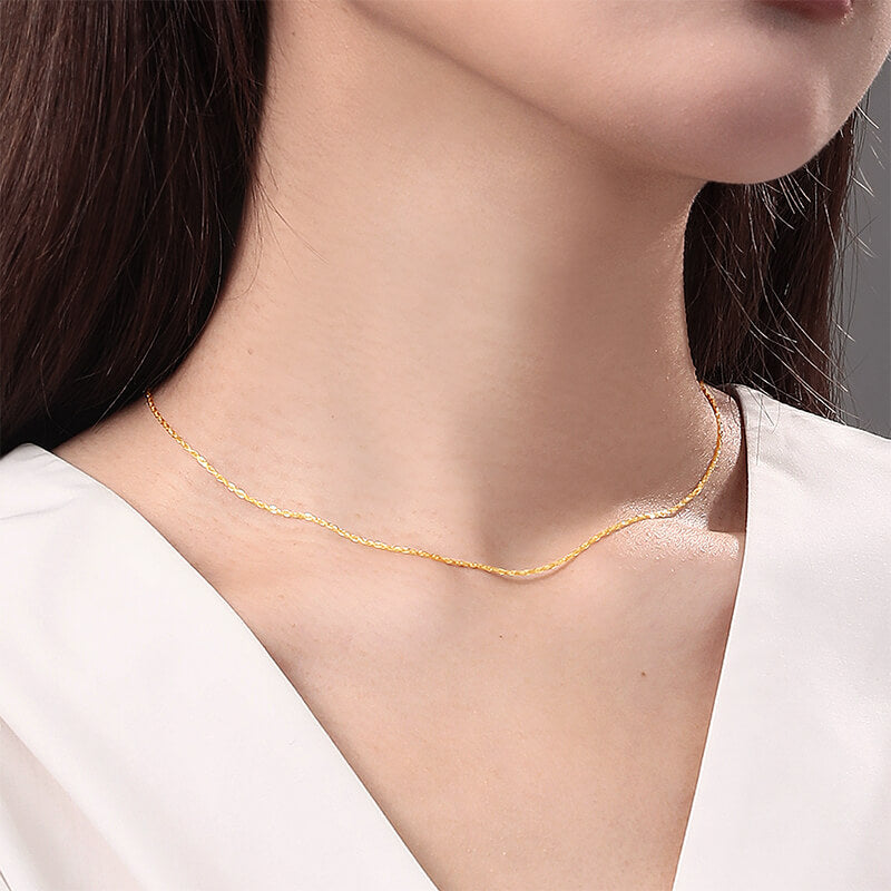 24k Gold Woven Rope Chain