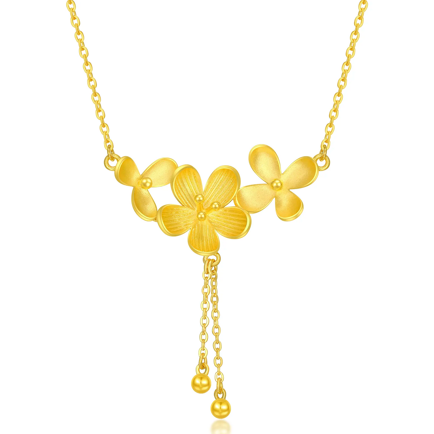 24K Gold Forsythia Pendant Necklace