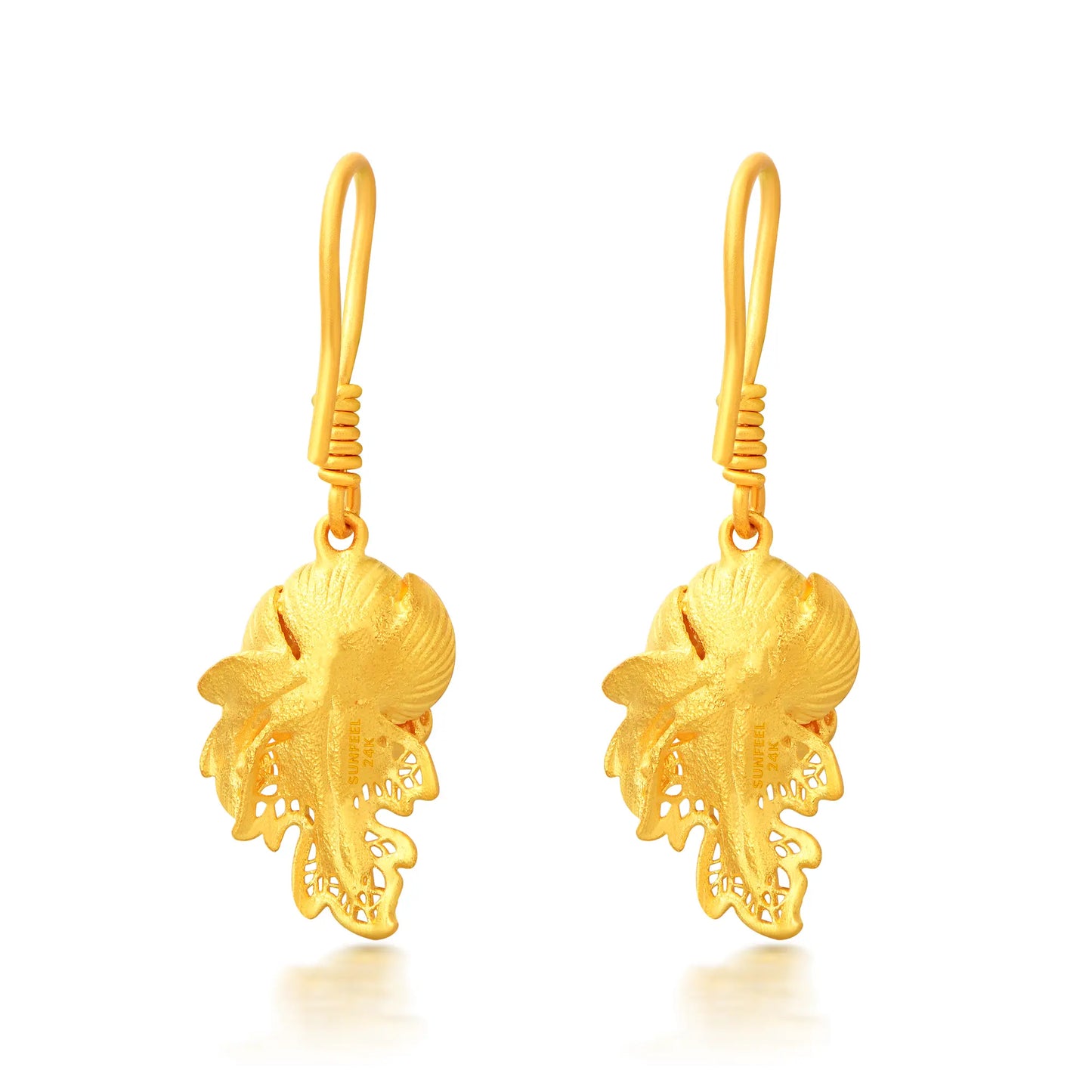 24K Gold Peony Earring