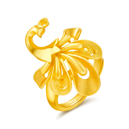 24K Gold Imperial Phoenix Bridal Ring
