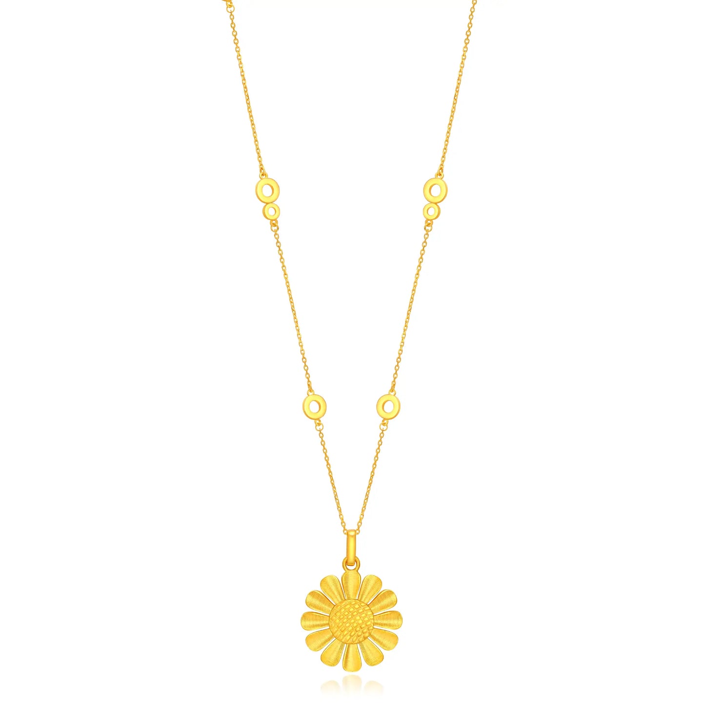 24K Gold Sunflower Necklace