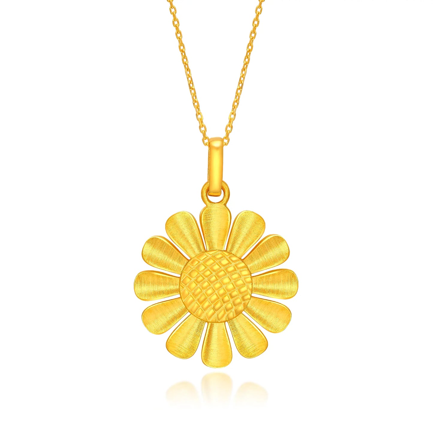 24K Gold Sunflower Necklace