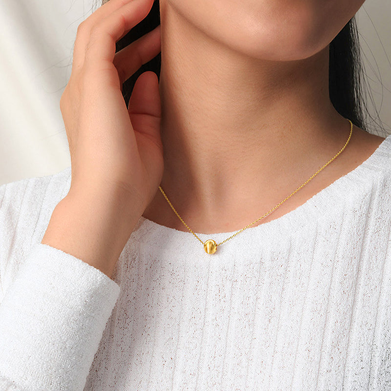 24k Gold Lucky Bead Pendant